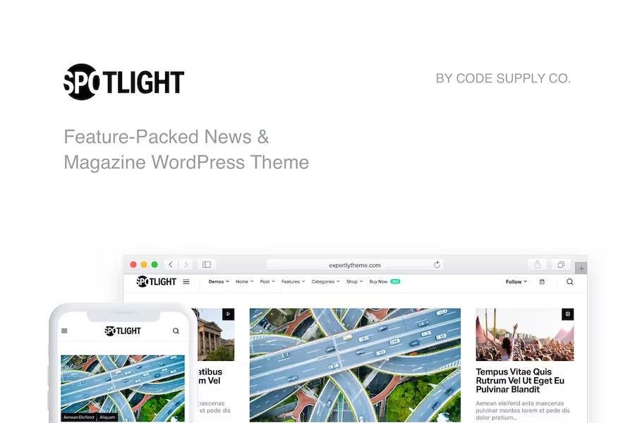 SPOTLIGHT – FEATURE-PACKED NEWS & MAGAZINE WORDPRESS THEME
